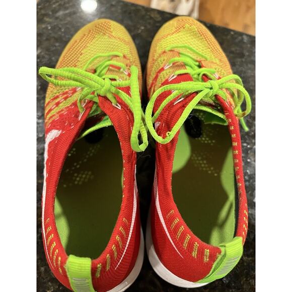 Nike Flyknit Trainer Size 7.5 University Red Electric Green 532984-631 Xmas main image 8